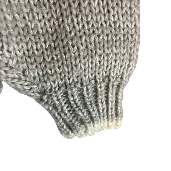 Vintage Evian II Hand Knit Snowflake Pullover Sweater Large - Picture 5 of 7